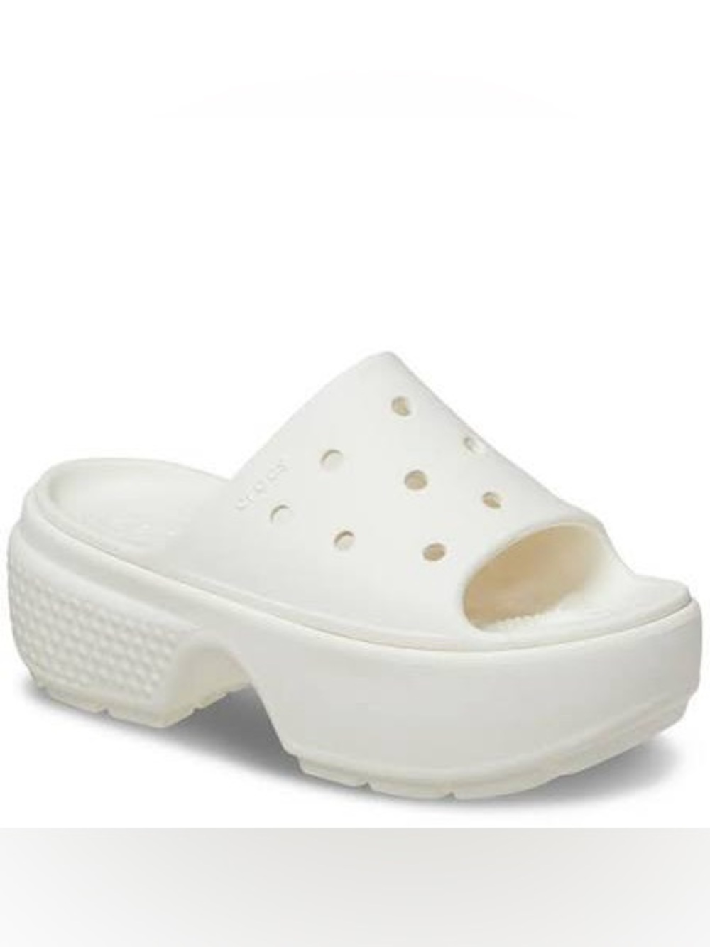 CROCS Stomp slides -Women's White Platform Slide Mule